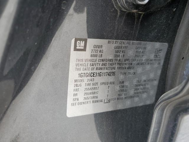 1GTG6CE31G1174276 GMC CANYON SLE