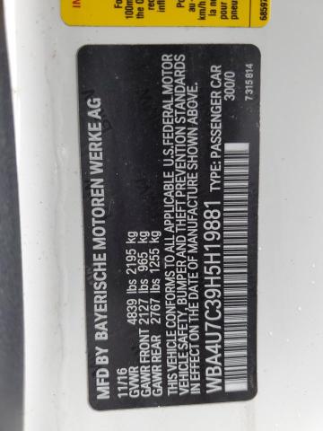 WBA4U7C39H5H19881 BMW 430I