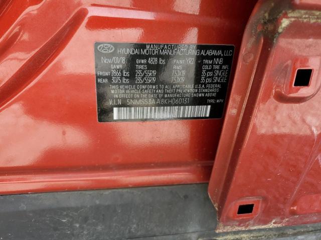 5NMS53AA8KH060131 Hyundai Santa Fe Limited