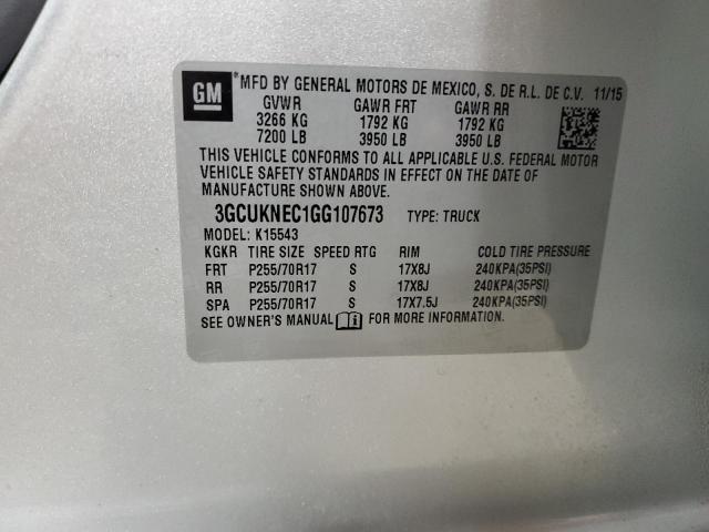 3GCUKNEC1GG107673 Chevrolet Silverado K1500