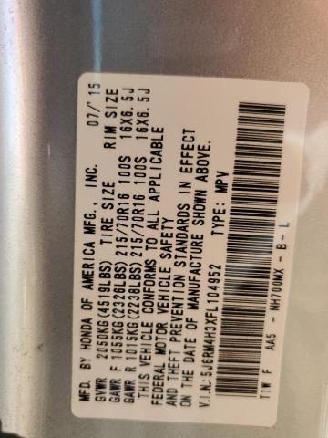5J6RM4H3XFL104952 Honda CR-V LX