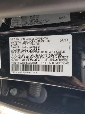 19UUB6F5XMA011851 Acura Tlx Tech A