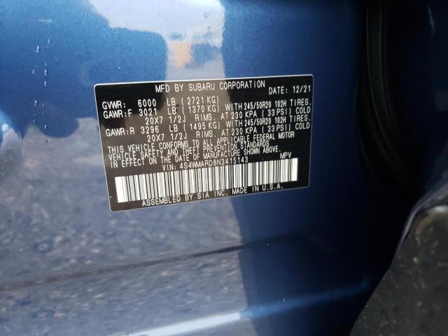 4S4WMARD8N3415143 Subaru Ascent Touring
