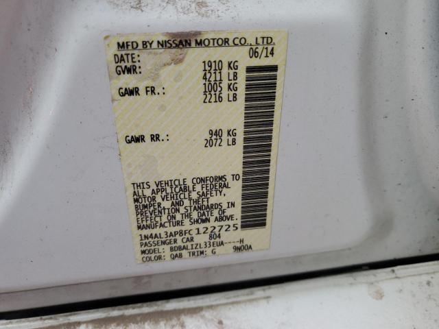 1N4AL3AP8FC122725 Nissan ALTIMA 2.5