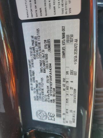 1FTFW1EFXHFA14394 Ford F150 Supercrew