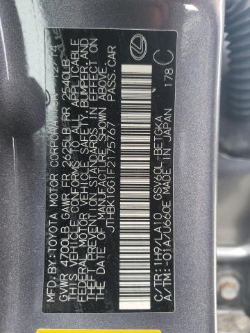 JTHBK1GG1F2175767 Lexus ES 350