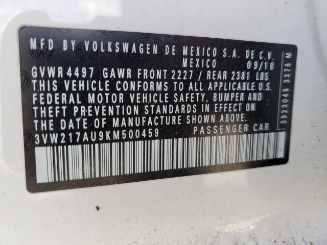 3VW217AU9KM500459 Volkswagen Golf Sportwagen S