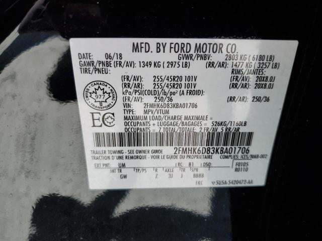 2FMHK6D83KBA01706 Ford Flex Limited