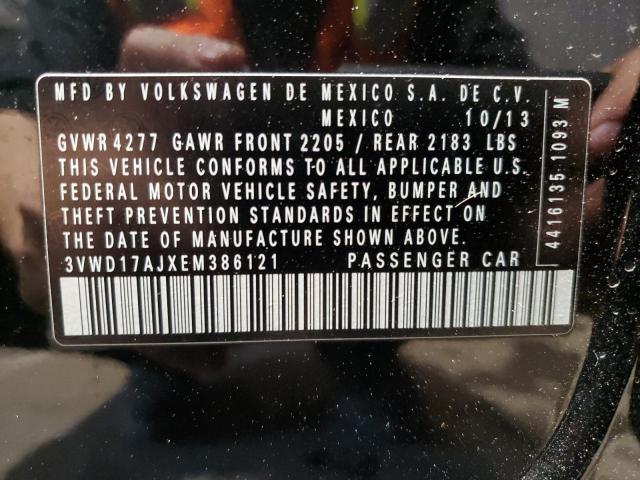3VWD17AJXEM386121 Volkswagen JETTA SE