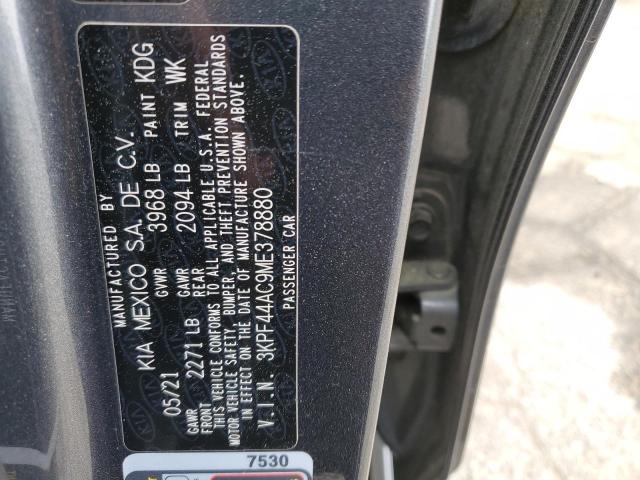 3KPF44AC9ME378880 KIA FORTE GT