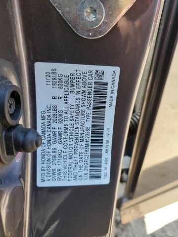 2HGFC2F85MH523365 Honda Civic Sport
