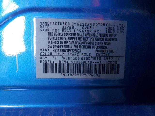 3N1AB8DV1PY226893 Nissan SENTRA SR
