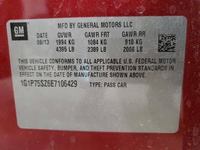 1G1P75SZ6E7106429 Chevrolet Cruze
