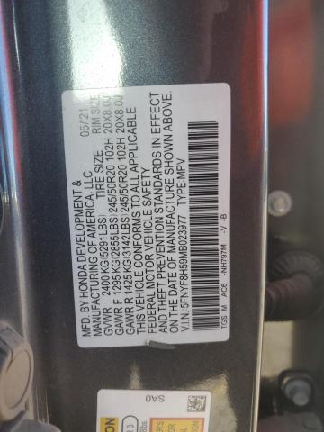 5FNYF8H59MB023977 Honda Passport Exl