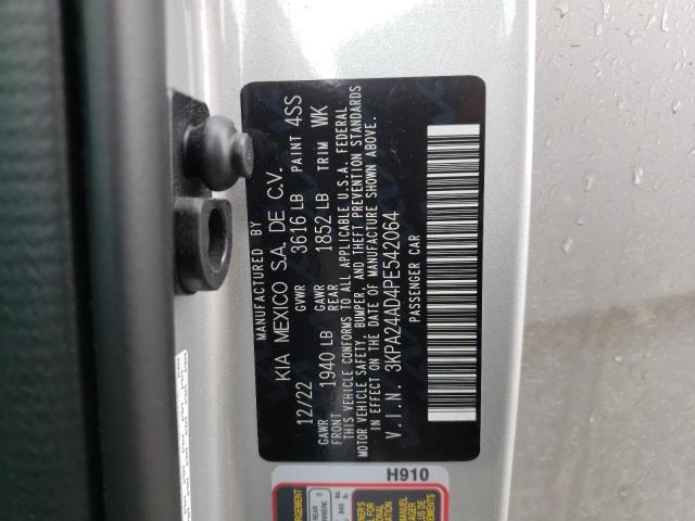 3KPA24AD4PE542064 KIA RIO LX