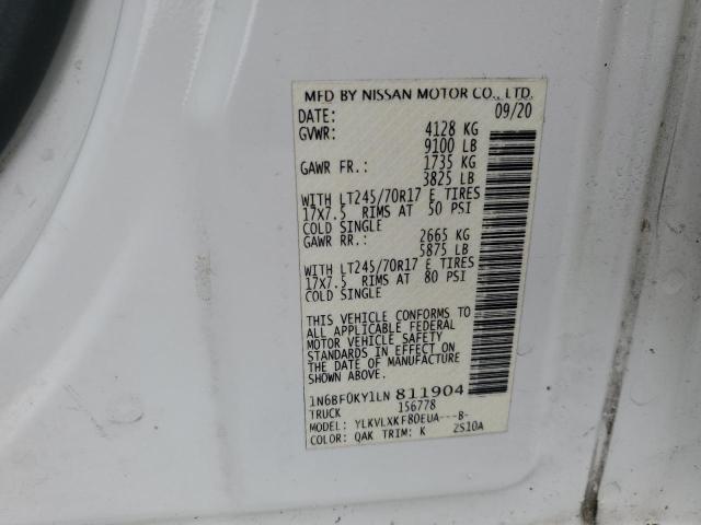 1N6BF0KY1LN811904 Nissan NV 2500 S