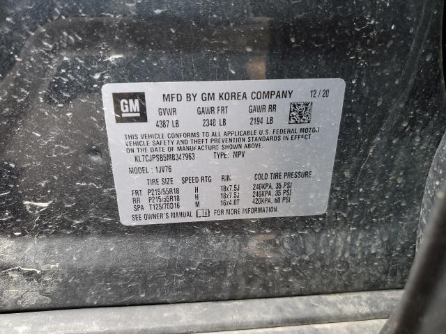 KL7CJPSB5MB347963 Chevrolet TRAX 1LT