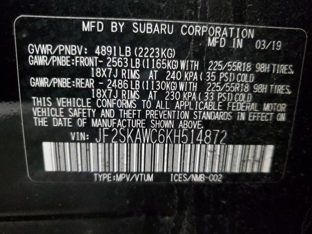 JF2SKAWC6KH514872 Subaru Forester Touring
