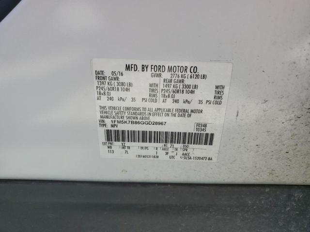 1FM5K7B86GGD28967 Ford Explorer