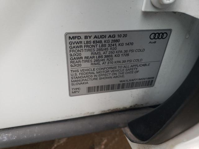 WA1LXAF71MD016820 Audi Q7 Premium Plus