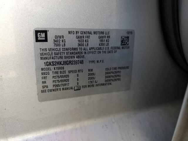 1GKS2HKJ8GR239748 GMC YUKON XL DENALI