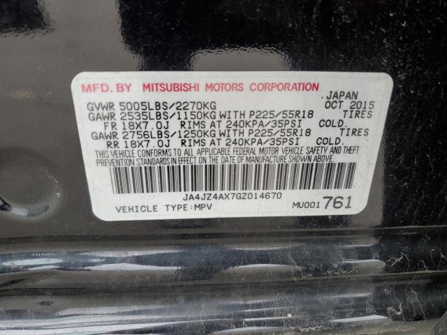 JA4JZ4AX7GZ014670 Mitsubishi OUTLANDER GT