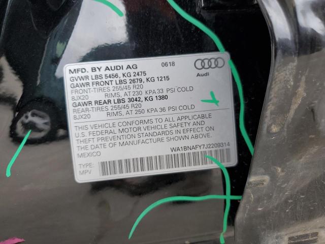 WA1BNAFY7J2209314 Audi Q5 Premium Plus