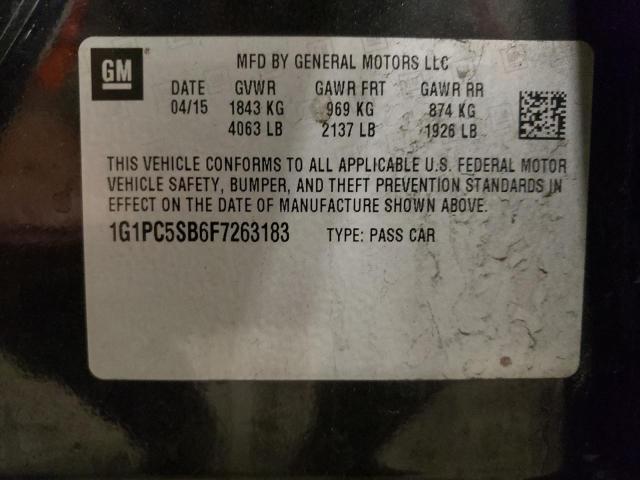 1G1PC5SB6F7263183 Chevrolet CRUZE LT