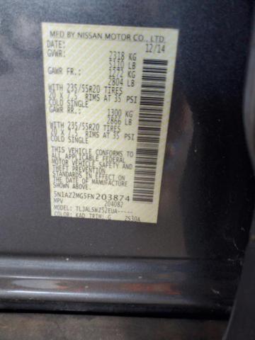 5N1AZ2MG5FN203874 Nissan MURANO S