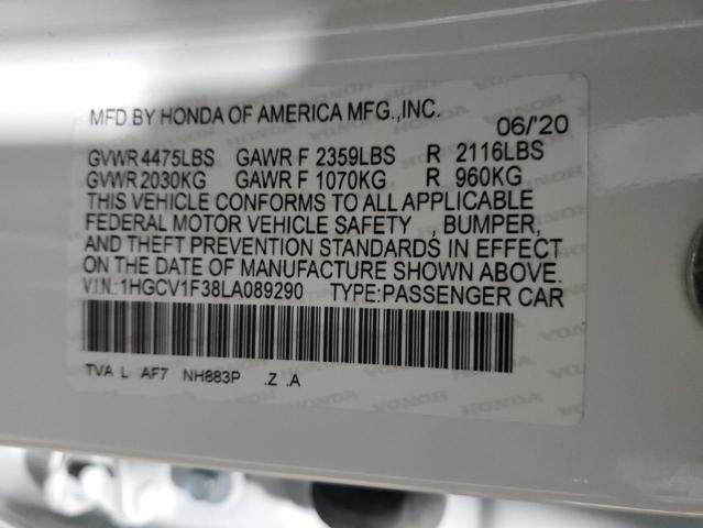 1HGCV1F38LA089290 Honda Accord Sport