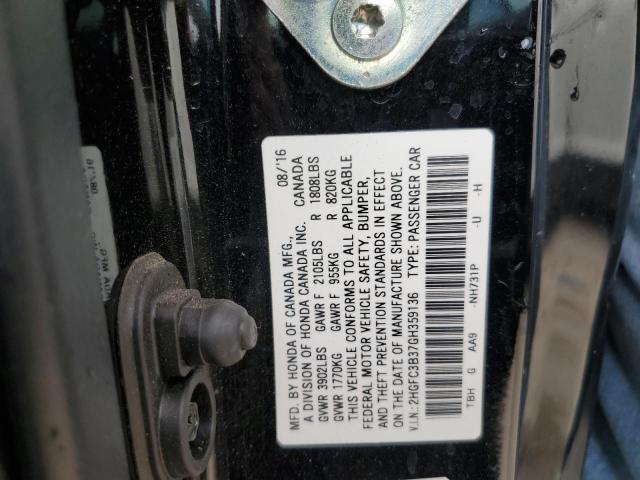 2HGFC3B37GH359136 Honda CIVIC EX
