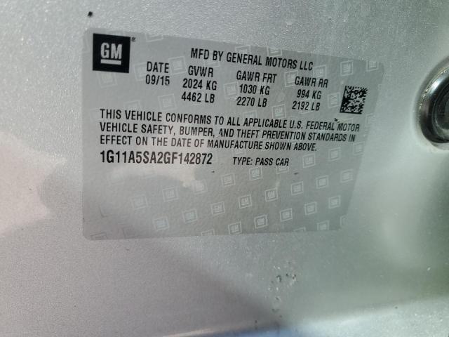 1G11A5SA2GF142872 Chevrolet Malibu Limited Ls