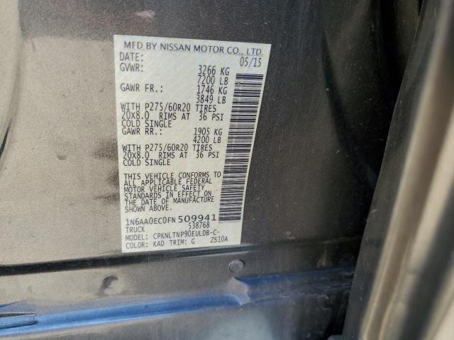 1N6AA0EC0FN509941 Nissan TITAN S