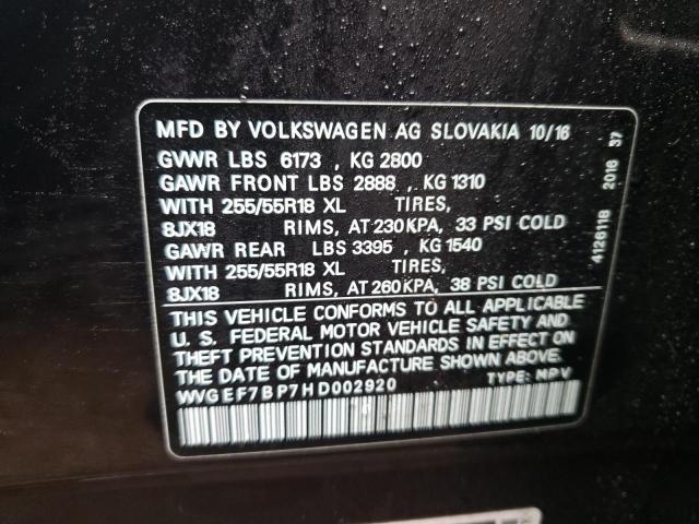 WVGEF7BP7HD002920 Volkswagen Touareg Sport