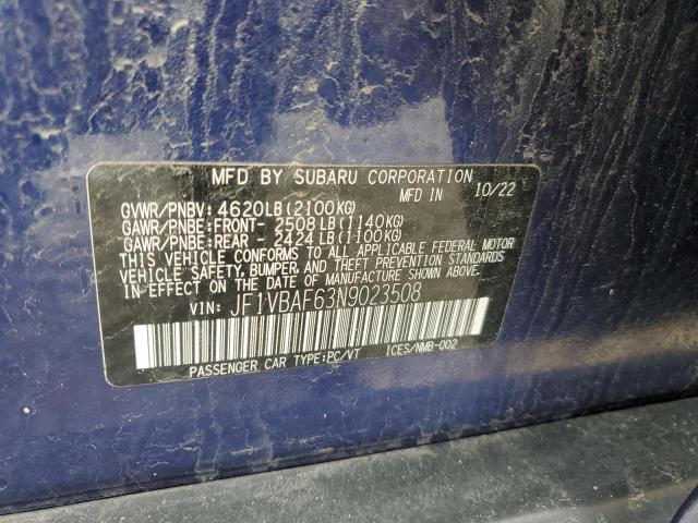 JF1VBAF63N9023508 Subaru Wrx Premium