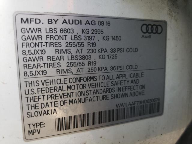 WA1LAAF73HD030676 Audi Q7 Premium Plus