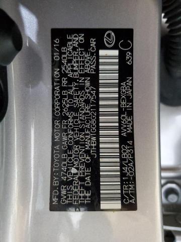 JTHBW1GG8G2117547 Lexus ES 300H