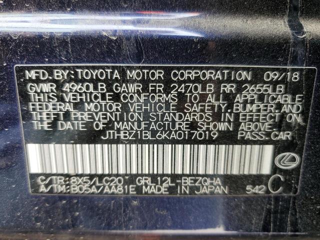 JTHBZ1BL6KA017019 Lexus Gs 350 Base
