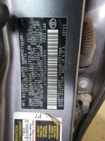 4T1BF1FK2EU431814 Toyota CAMRY L