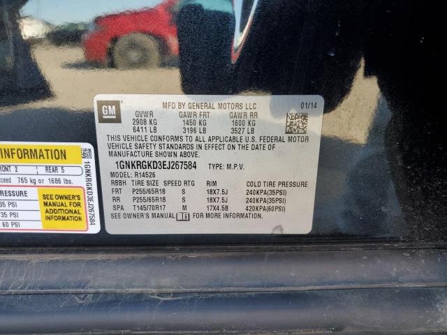 1GNKRGKD3EJ267584 Chevrolet Traverse Lt