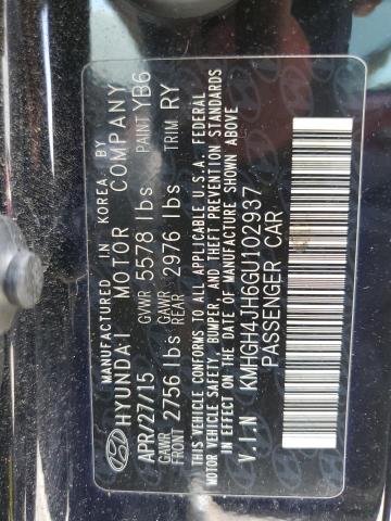 KMHGH4JH6GU102937 Hyundai Equus Signature
