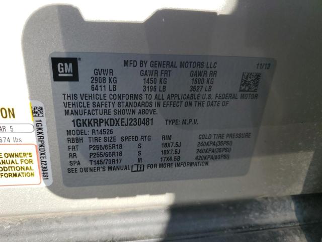 1GKKRPKDXEJ230481 GMC ACADIA SLE