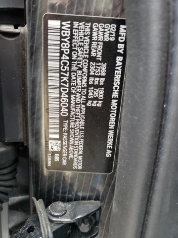 WBY8P4C57K7D46040 BMW I3 REX
