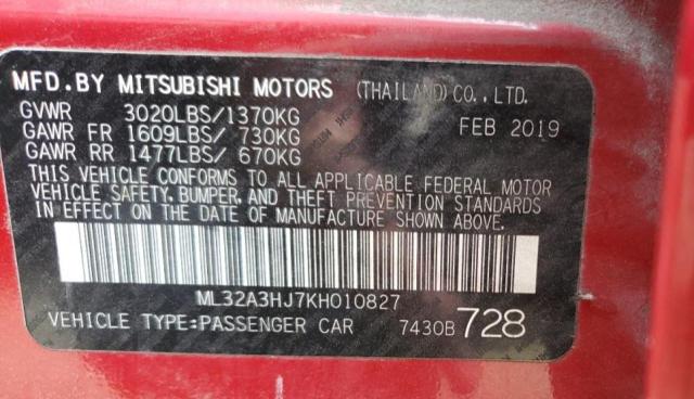 ML32A3HJ7KH010827 Mitsubishi 2019