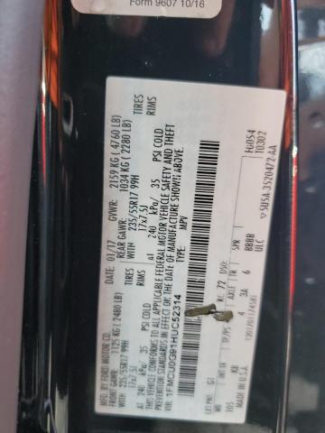 1FMCU0G91HUC52314 Ford ESCAPE SE