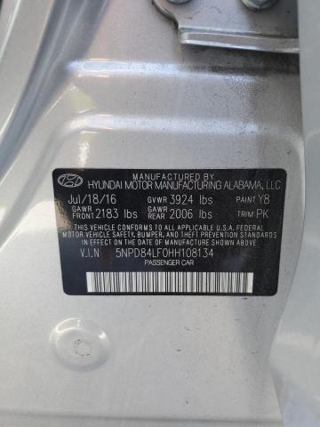 5NPD84LF0HH108134 Hyundai ELANTRA SE