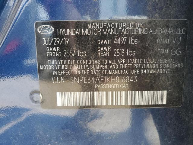 5NPE34AF1KH816843 Hyundai Sonata Limited
