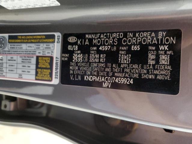 KNDPM3AC0J7459924 KIA Sportage Lx