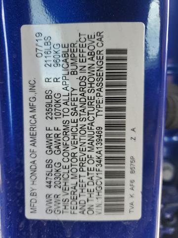 1HGCV1F34KA139469 Honda Accord Sport