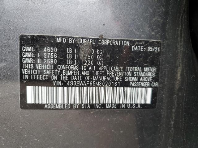 4S3BWAF65M3020161 Subaru Legacy Premium